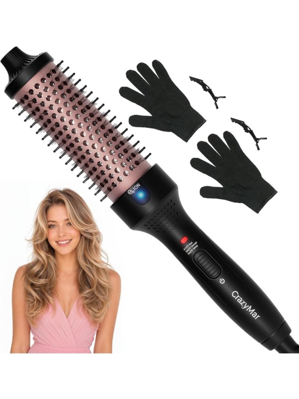 Ionic Thermal Round Brush - 1.5" Heated Curling Brush, Fast Heat-Up